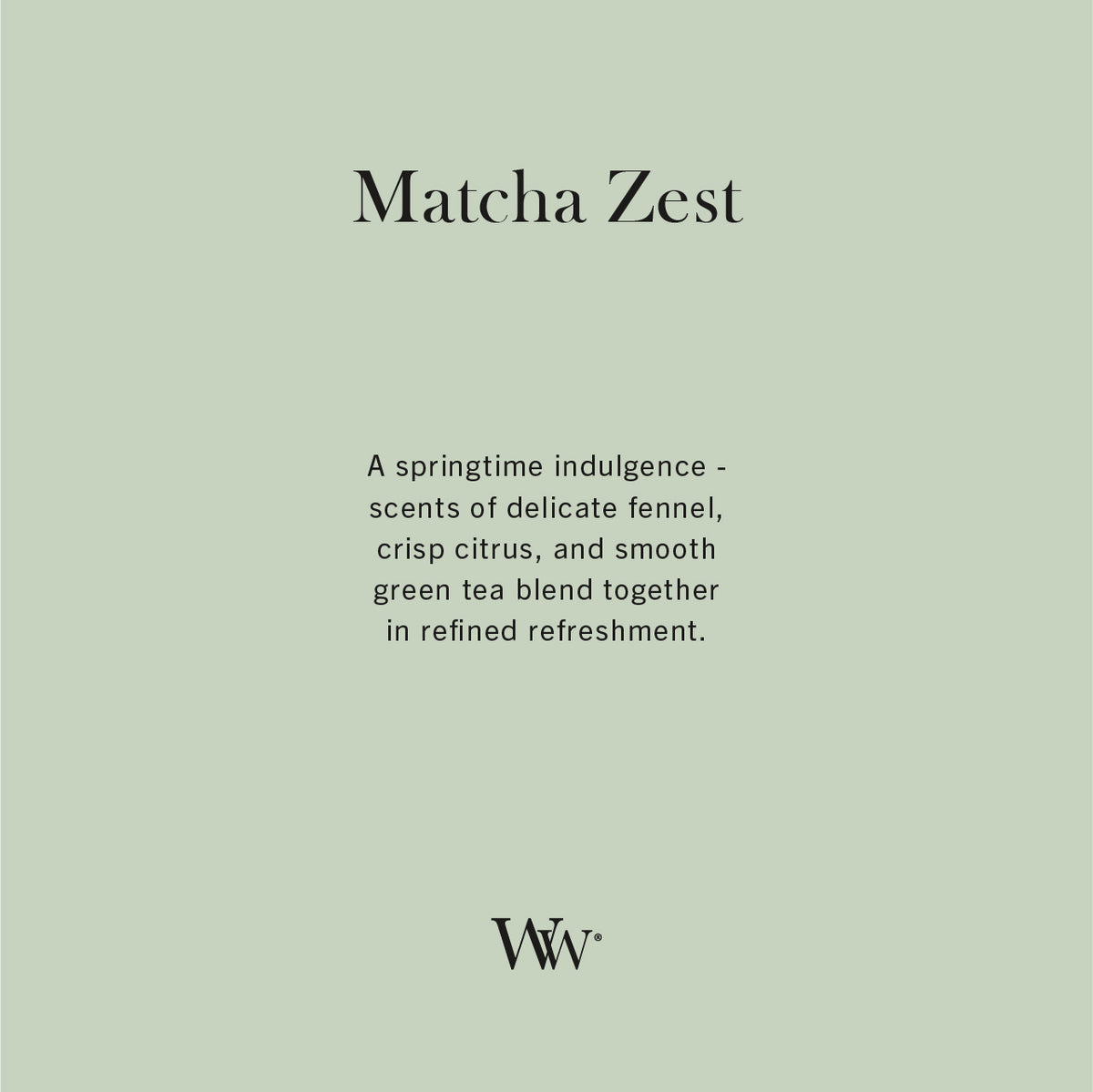 Matcha Zest WoodWick Ellipse Candle