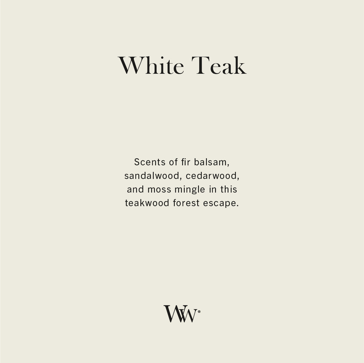 White Teak WoodWick Medium Hourglass Candle