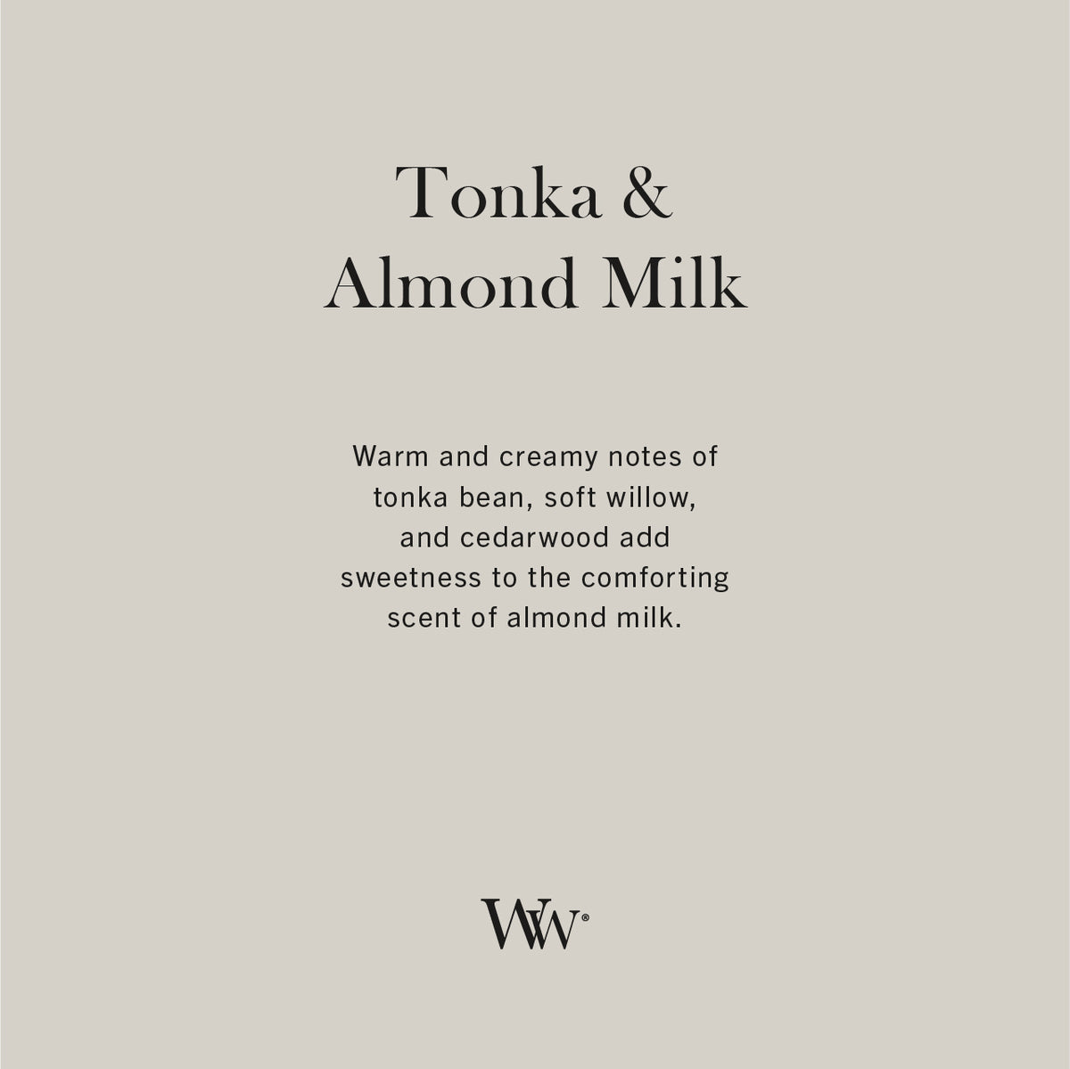 Tonka & Almond Milk WoodWick Ellipse Candle
