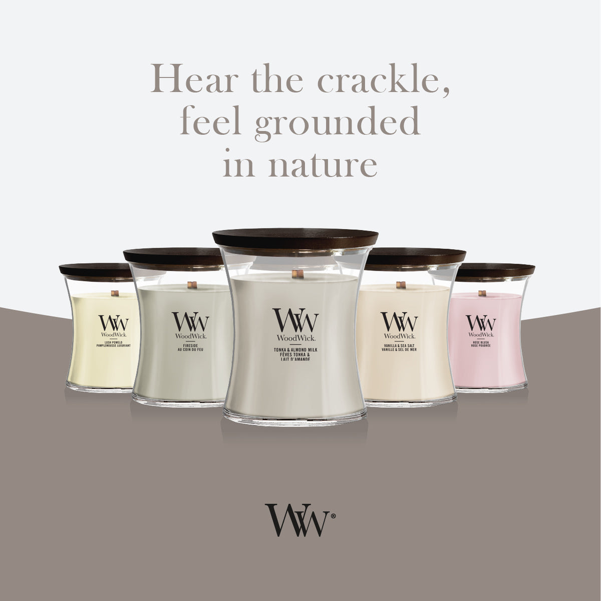Tonka & Almond Milk WoodWick Medium Hourglass Candle