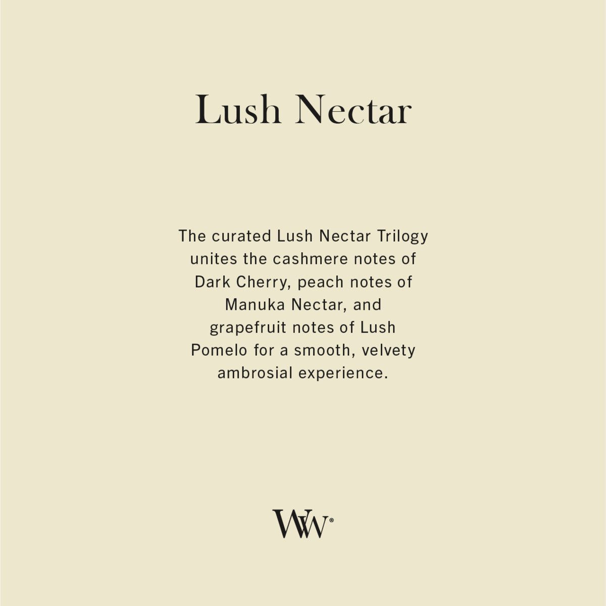 Lush Nectar WoodWick Trilogy Ellipse Candle