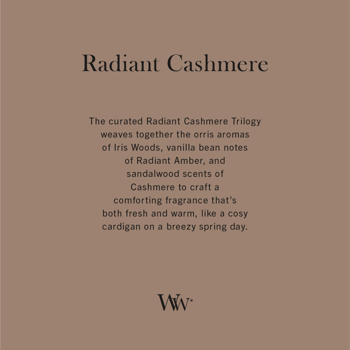Radiant Cashmere WoodWick Trilogy Large Hourglass Candle