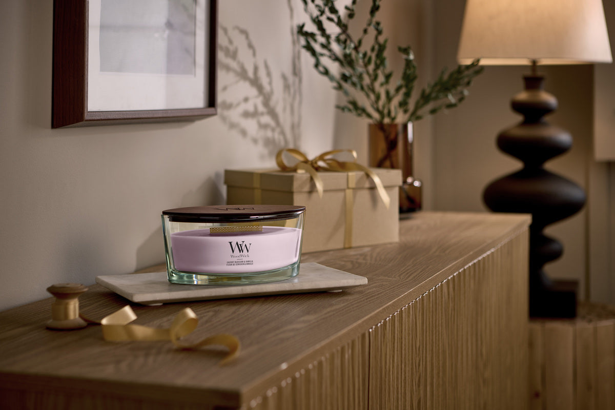 Cherry Blossom & Vanilla WoodWick Ellipse Candle