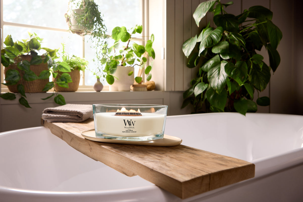 Lush Pomelo WoodWick Ellipse Candle