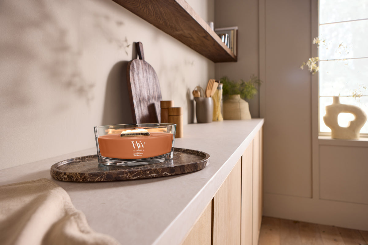 Saffron Smoke WoodWick Ellipse Candle