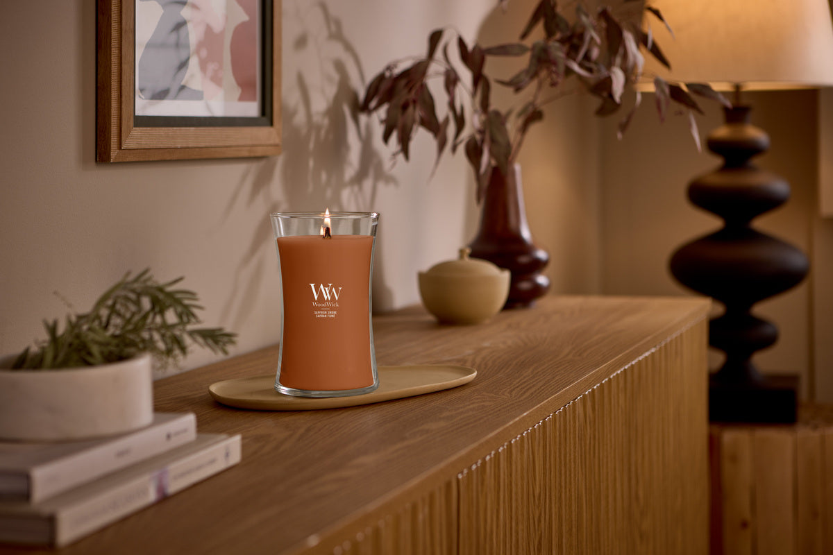 Saffron Smoke WoodWick Large Hourglass Candle
