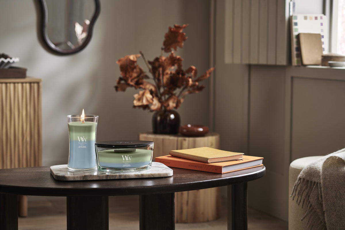 Verdant Woods WoodWick Trilogy Ellipse Candle