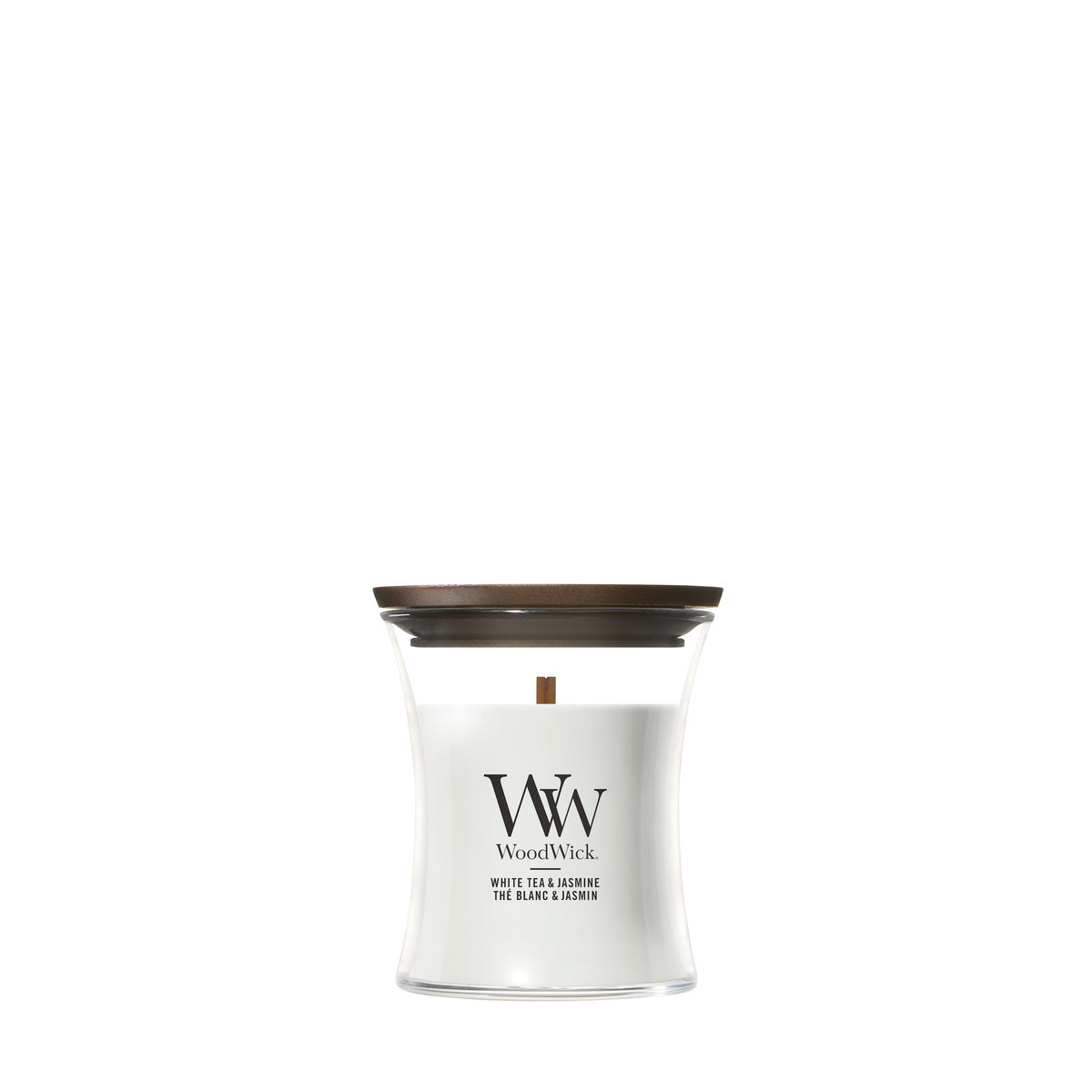 White Tea & Jasmine WoodWick Mini Hourglass Candle