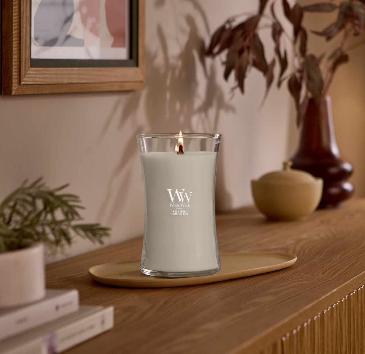 Wood Smoke WoodWick Large Hourglass Candle