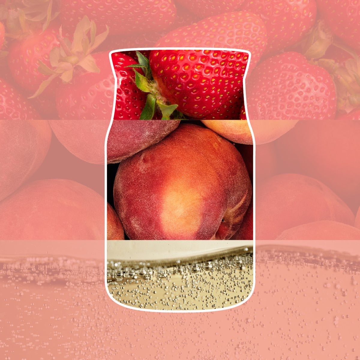 White Strawberry Bellini Small Jar