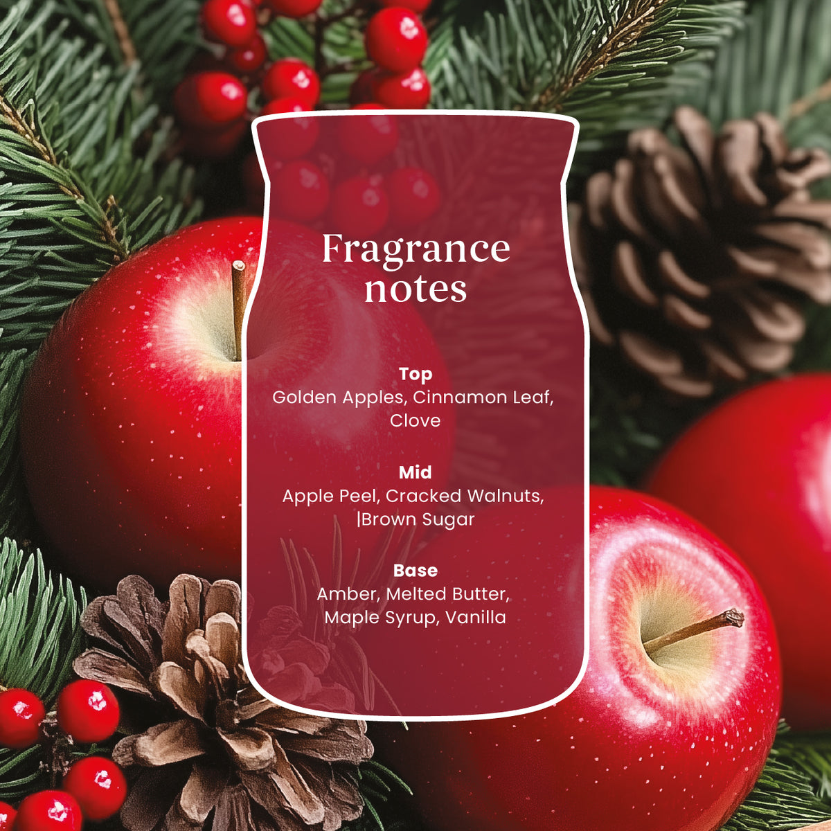 Red Apple Wreath Medium Jar
