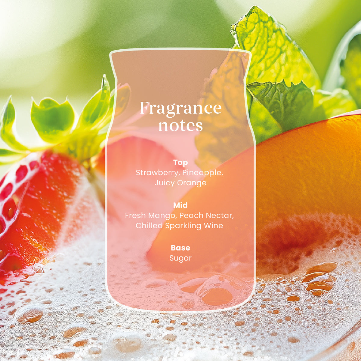 White Strawberry Bellini Small Jar