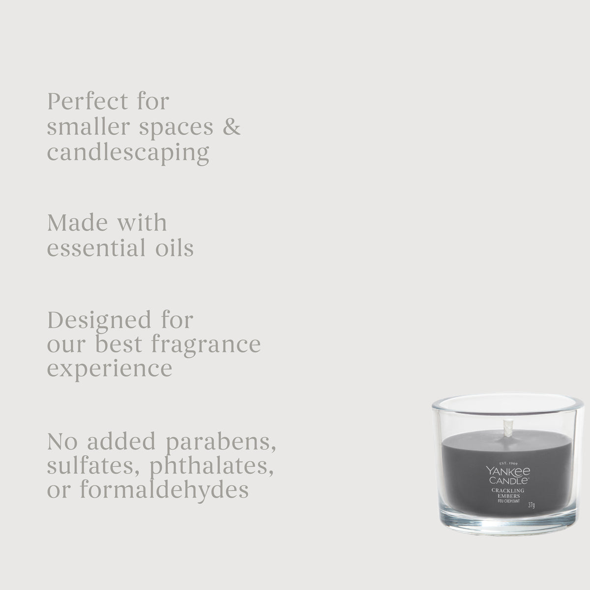 Crackling Embers Mini Candle