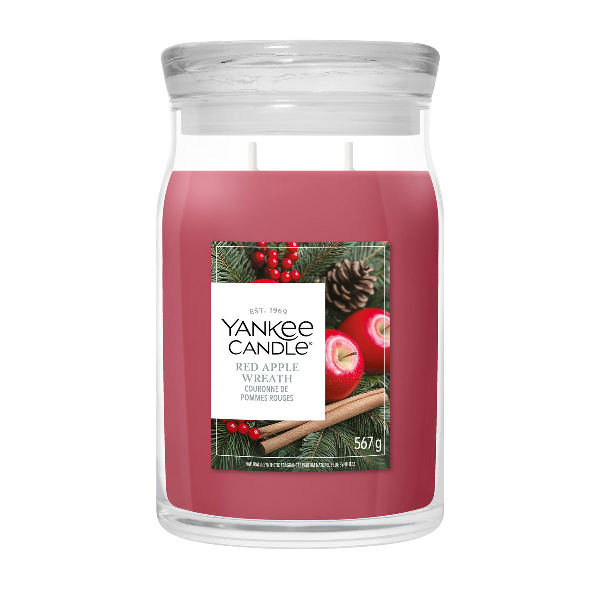 Red Apple Wreath Large Jar