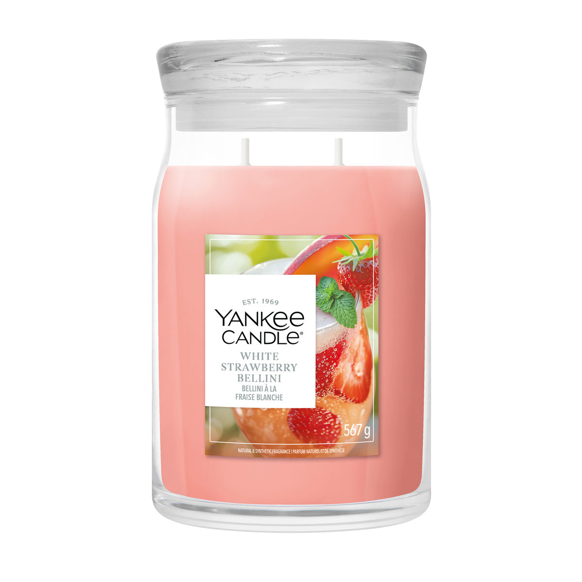 White Strawberry Bellini Large Jar