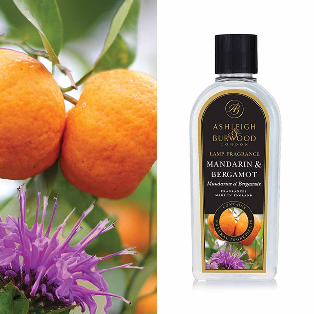 Mandarin & Bergamot 500ml Lamp Fragrance - SUMMER SALE