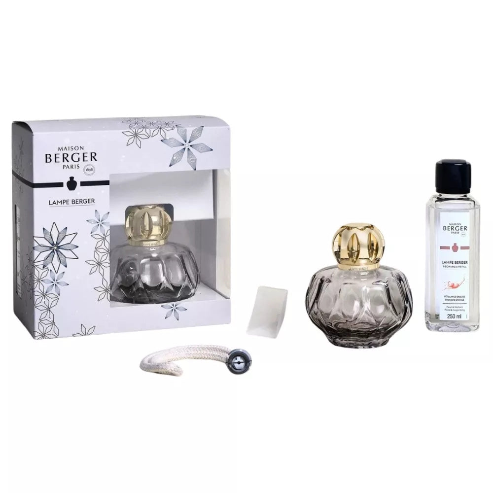 Grey Rosalie Lamp Berger Gift Pack with Exquisite Sparkle
