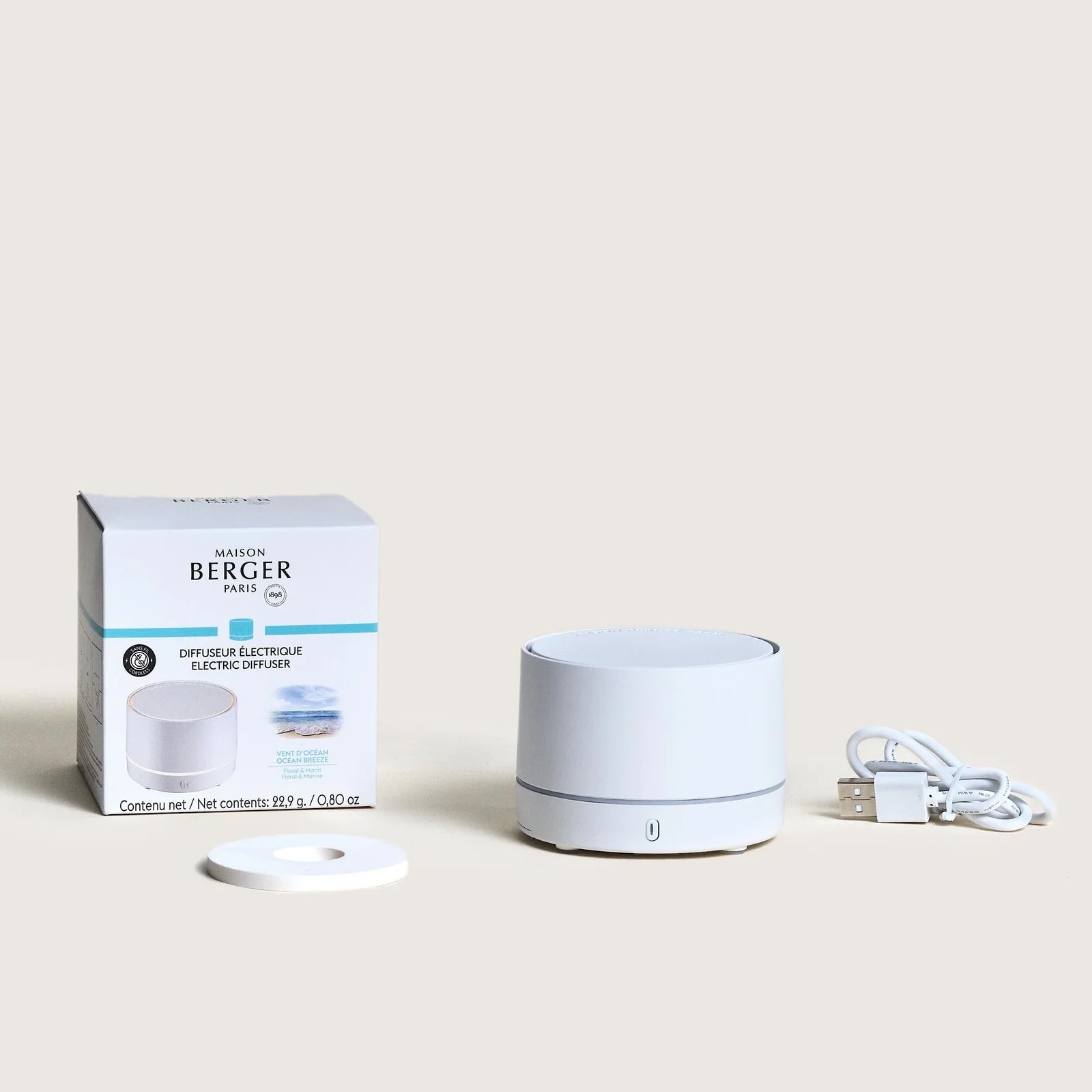 Nomad Electric Diffuser - White incl Ocean Breeze Fragrance