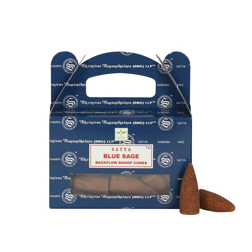 Blue Sage Satya Dhoop Backflow Cones
