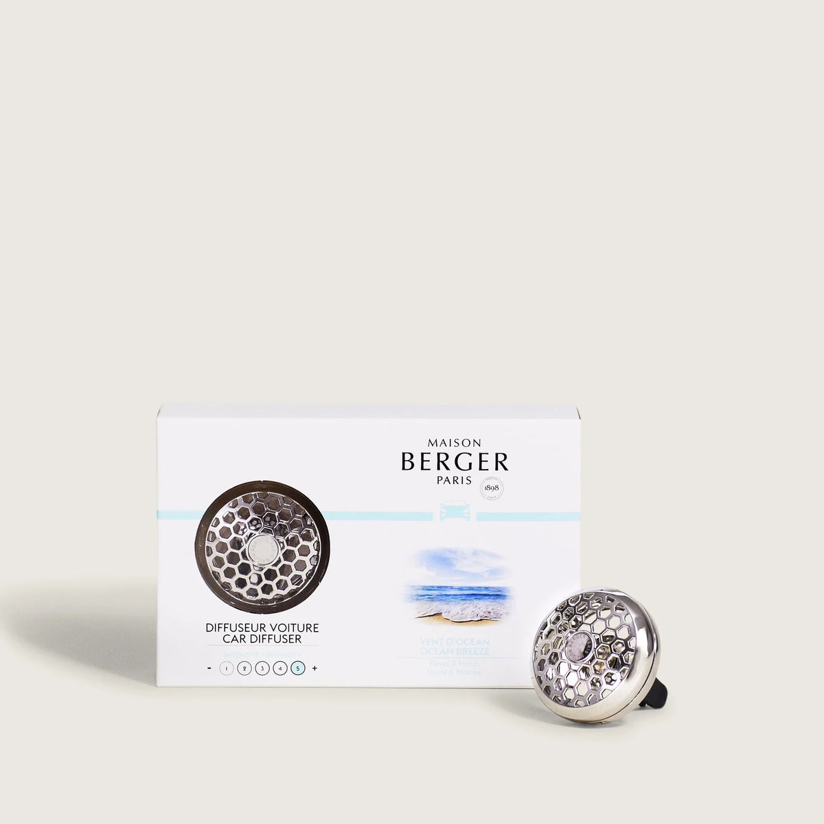 Maison Berger Car Diffuser Kit inc. Ocean Breeze Fragrance