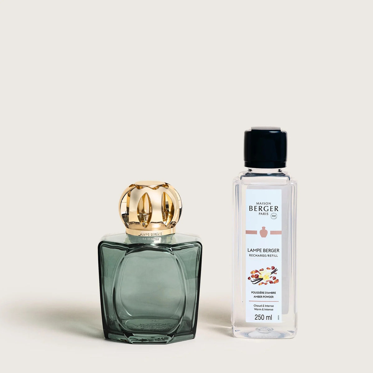 Green Magical Lamp Berger Set with Amber Powder Fragrance