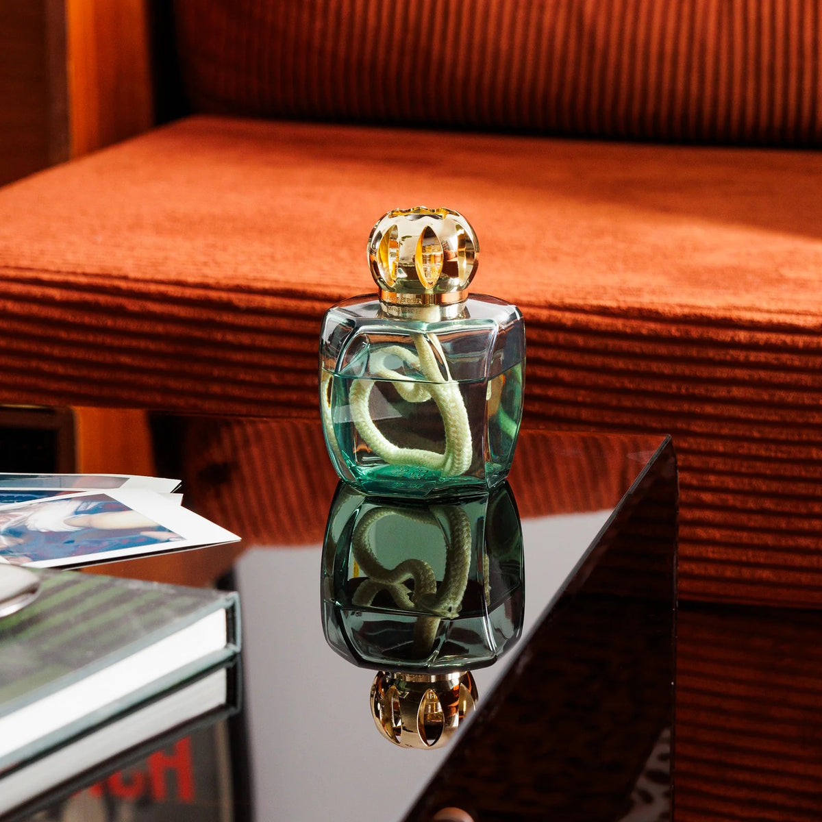 Green Magical Lamp Berger Set with Amber Powder Fragrance