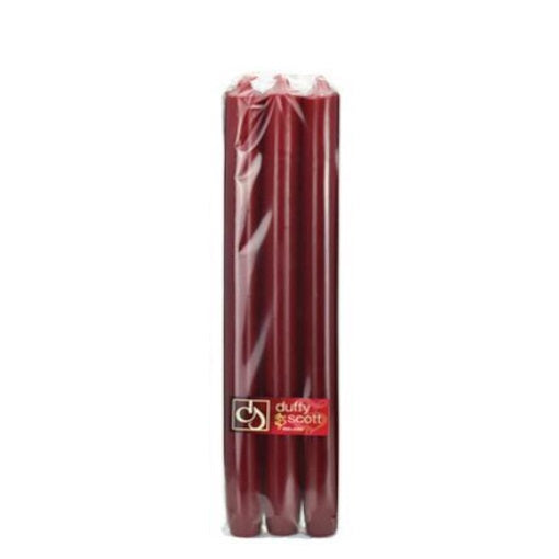 Duffy & Scott Dinner Candle Pk 6 - Claret 12 Inch