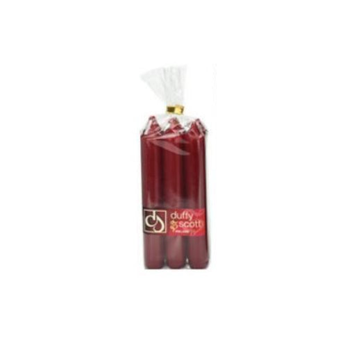 Duffy & Scott Dinner Candle Pk 6 - Claret 6 Inch