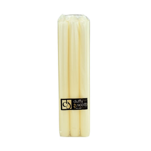 Duffy & Scott Dinner Candle Pk 6 - Ivory 12 inch