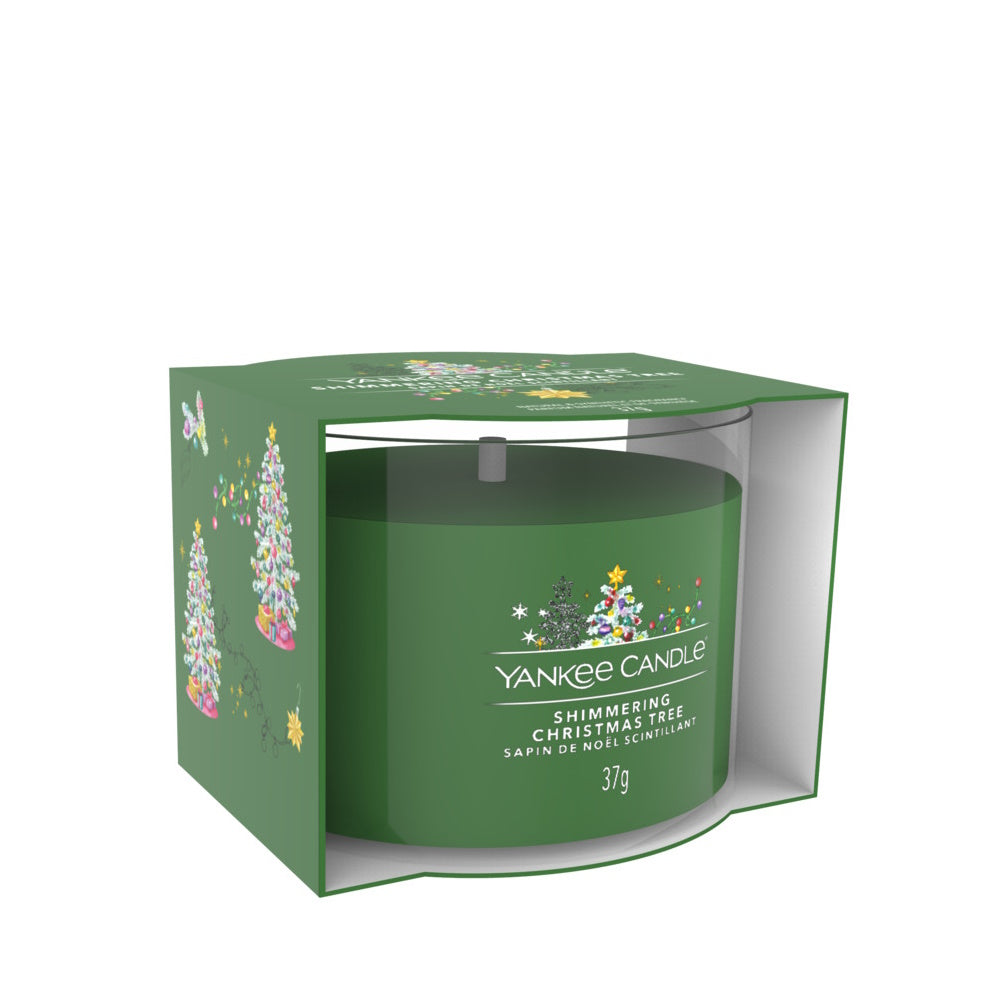 Shimmering Christmas Tree Mini Candle
