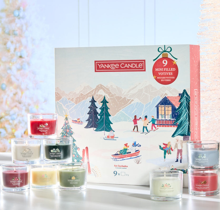 9 Filled Mini Candle Gift set