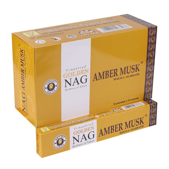 Amber Musk Golden Nag Incense Sticks
