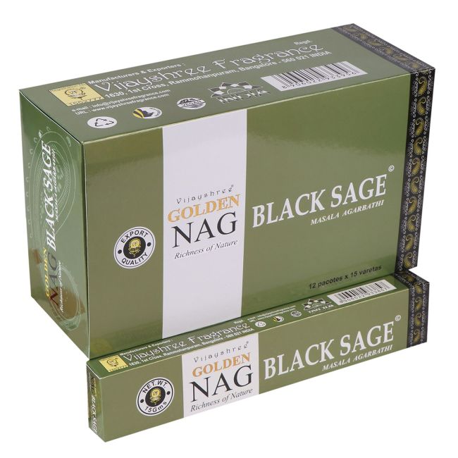 Black Sage Golden Nag Incense Sticks