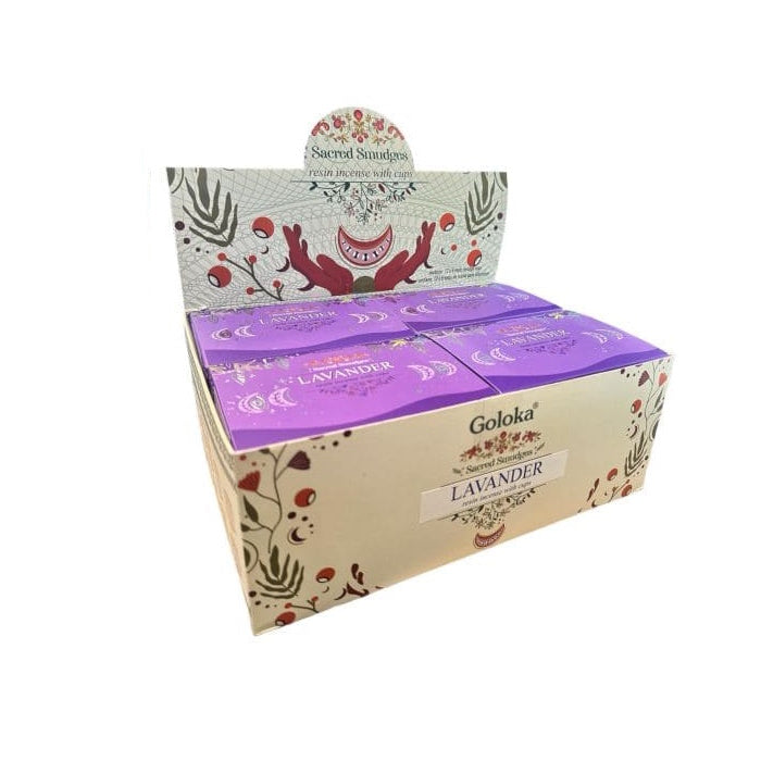 Lavender Goloka Resin Incense Cups - Incense Sale