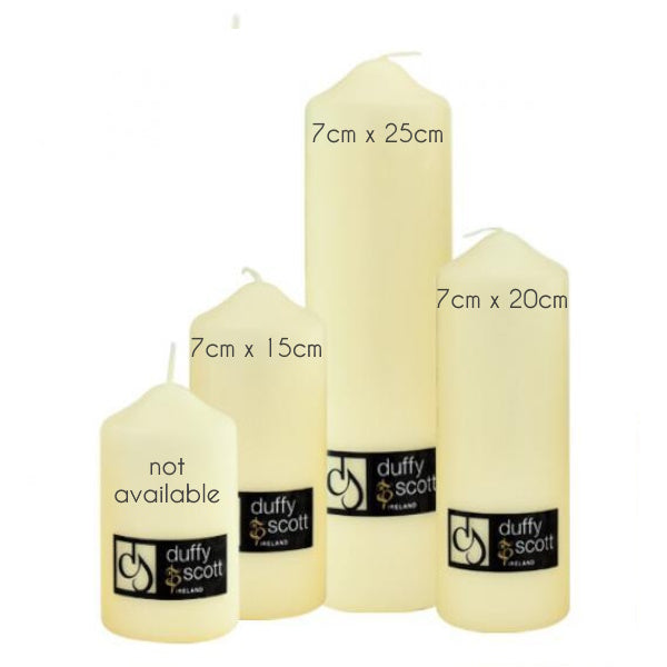 Duffy & Scott Ivory Pillar Candle - 20cm x 7cm