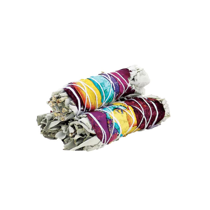 10cm Smudge Stick (1) - 7 Chakra White Sage