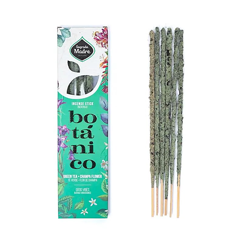 Green Tea & Champa Flower Botanicals Incense - 'Good Vibes'