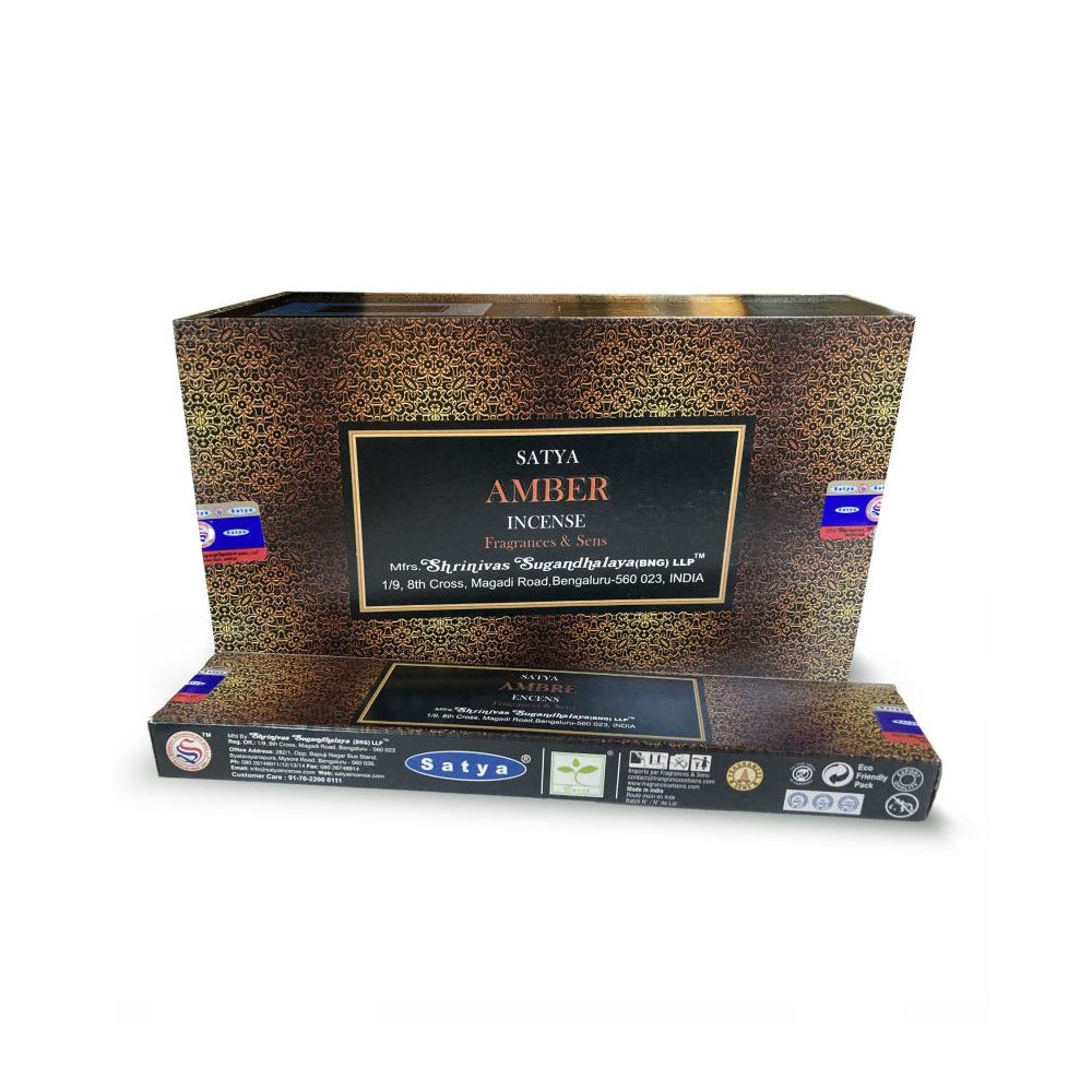Amber (Brown Box) Satya Incense Sticks