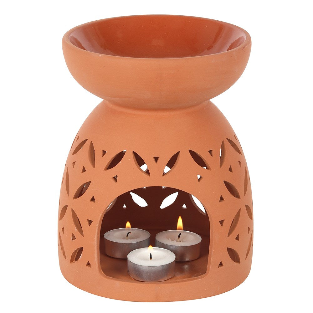 Large 20cm Terracotta Oil Warmer + FREE OIL - Last chance