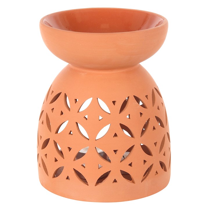 Large 20cm Terracotta Oil Warmer + FREE OIL - Last chance
