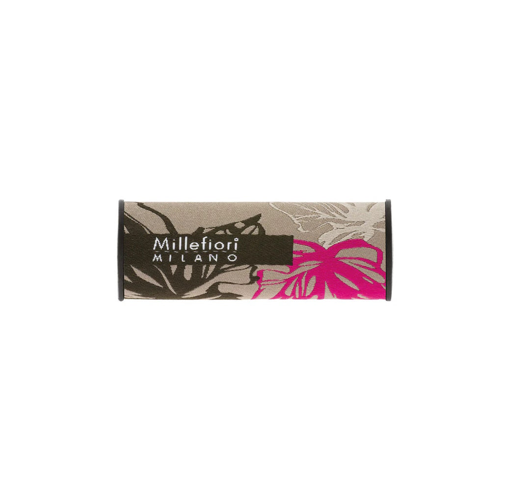 Millefiori Foral Textile Car Air Freshener - Grey & Pink inc. Magnolia Blossom & Wood