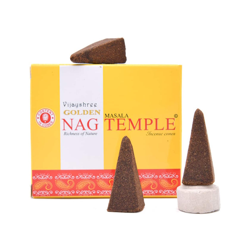 Temple  Golden Nag Incense Cones